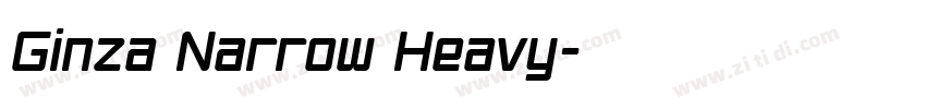 Ginza Narrow Heavy字体转换